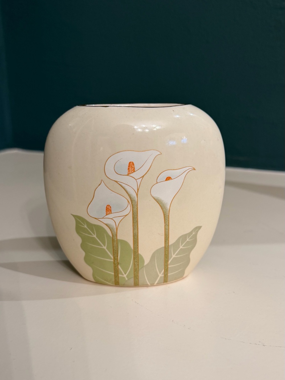 Vintage Otagiri Japan Calla Lily Vase Floral Ceramic Grandmillenial